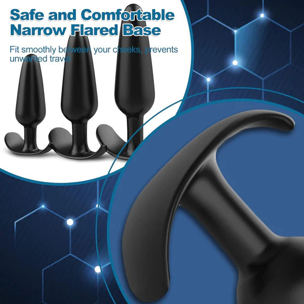 3 Pcs Anal Sex Toy Butt Plug Anal Training Set for Beginners