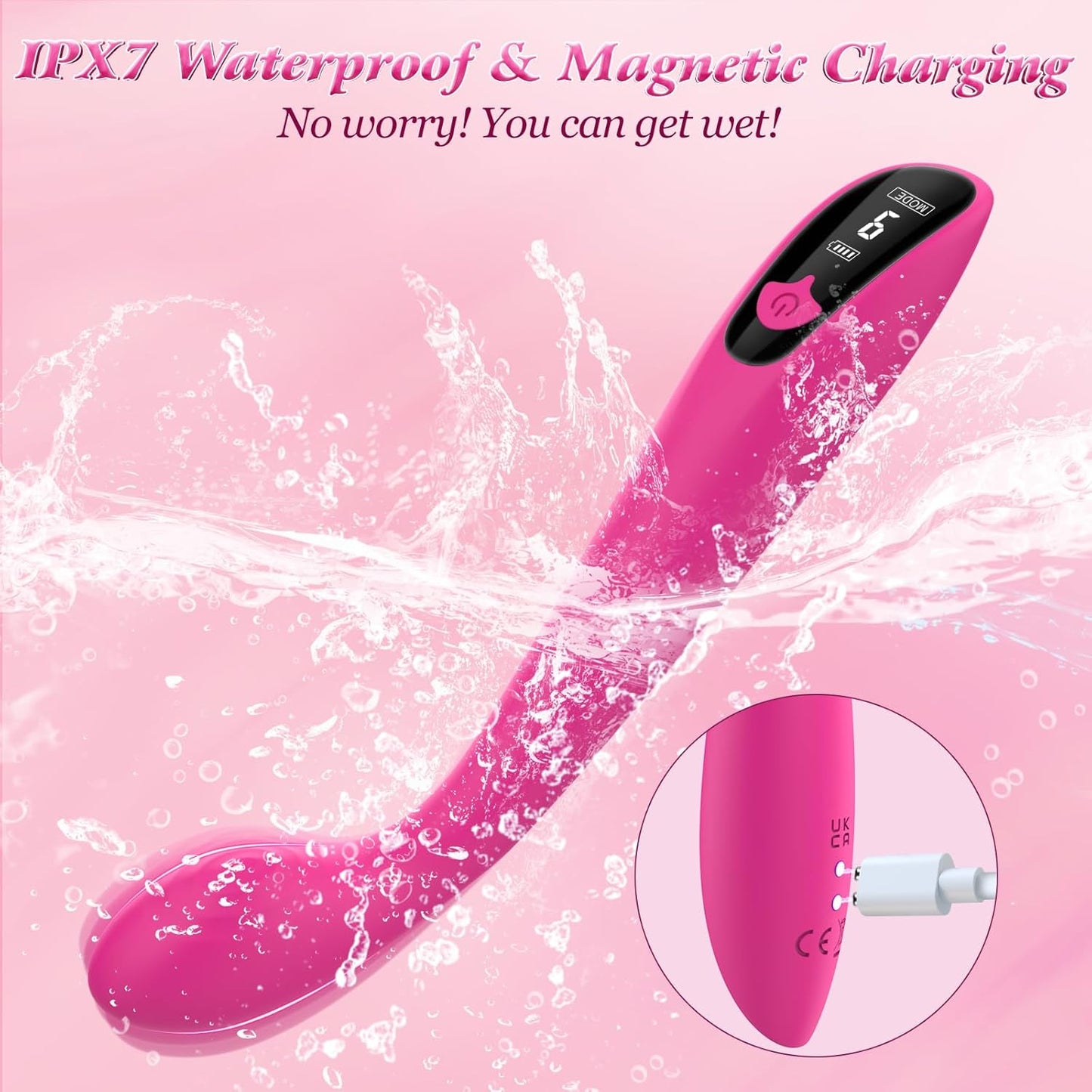 LCD Display G Spot Vibrator Clitoral Stimulator with 9 Vibrations