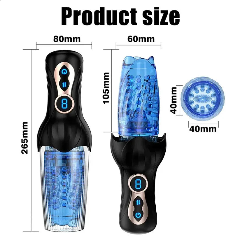 Automatic Masturbator Penis Vibrator Stroker with 9 Thrusting & 9 Rotating Modes