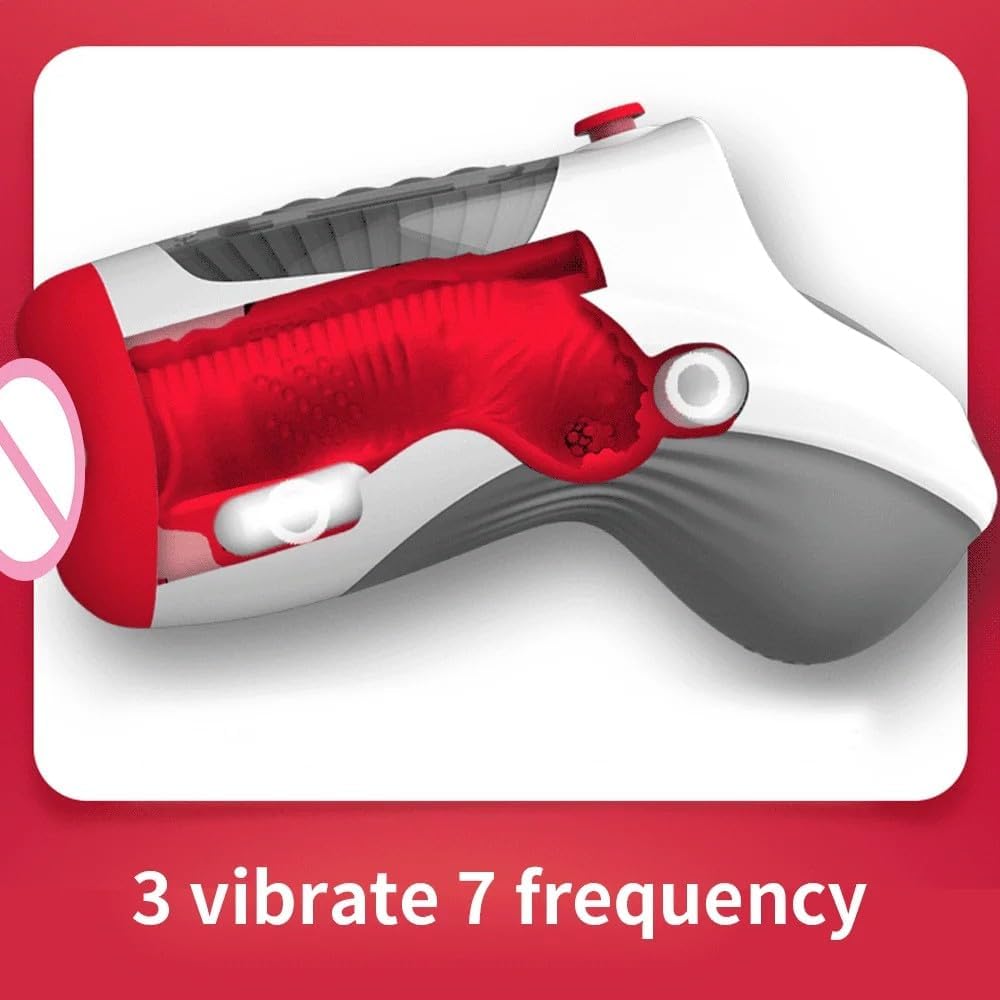 Air Blast Automatic Masturbator Penis Trainer Blowjob with 3 Suction & 7 Vibration Modes