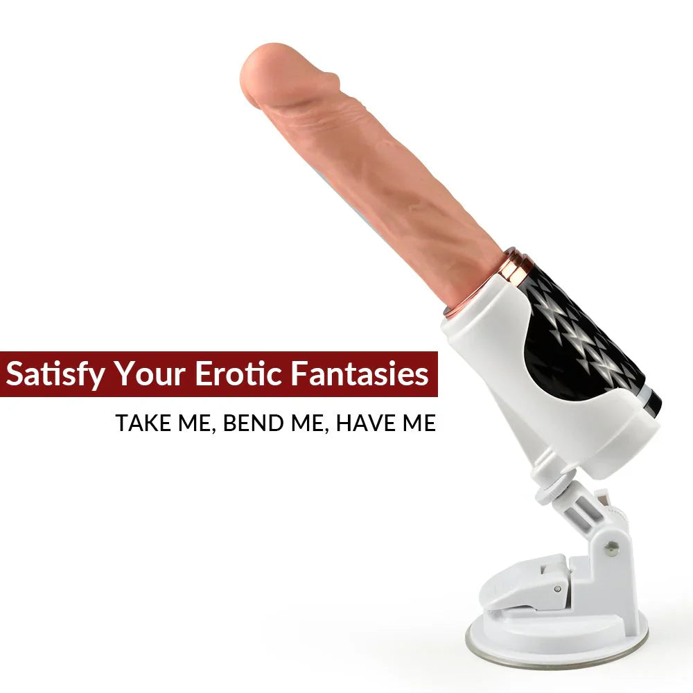 360° Rotation & Thrusting Realistic Dildo Machine with 7 Vibrating & Telescopic Modes