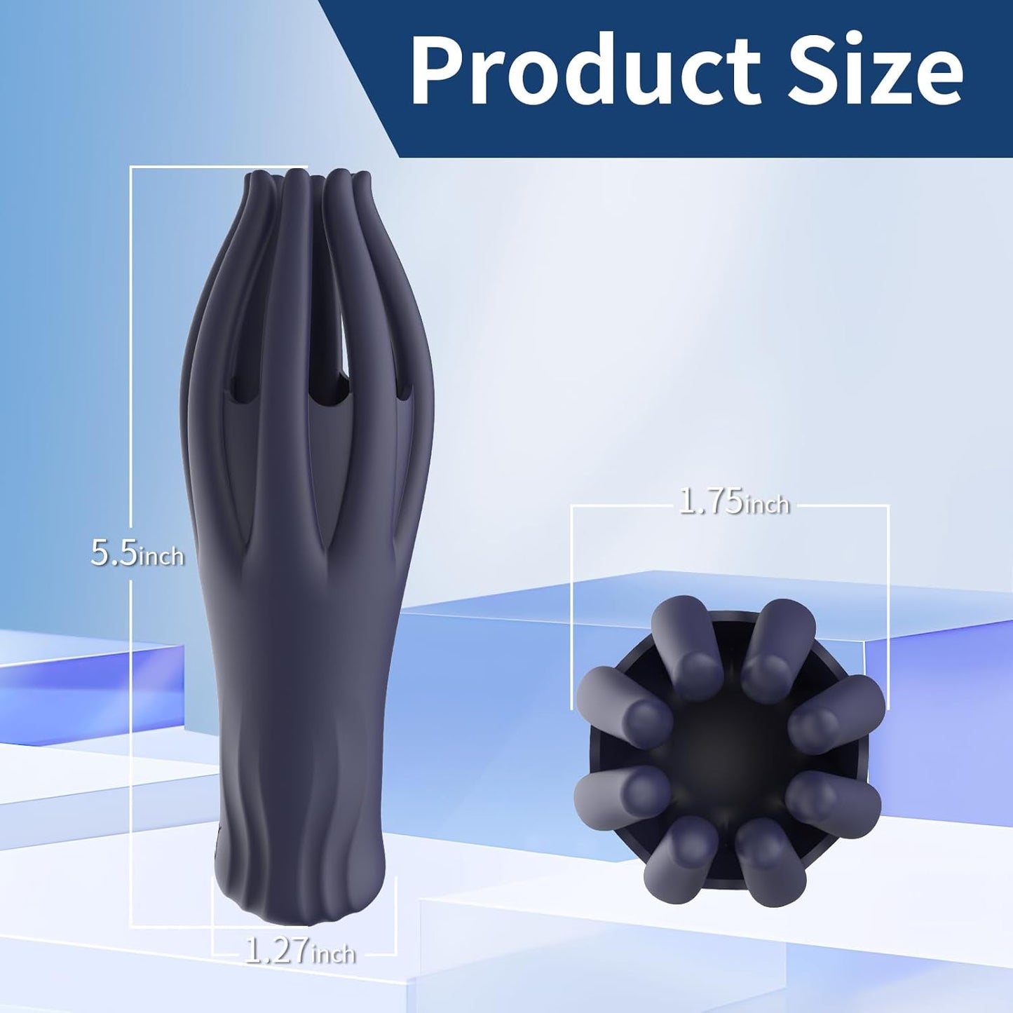 3 in 1 Penis Vibrator Massager Glans Stimulator with 10 Powerful Vibration Modes