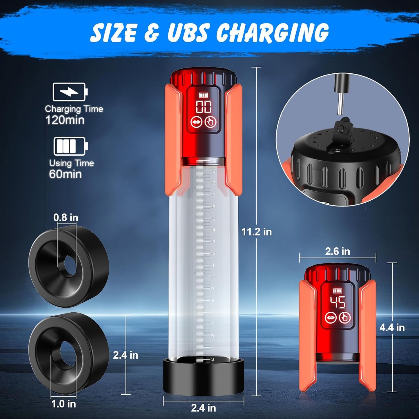 Automatic High-Vacuum Penis Pump Enlargement Mchine with 5 Suction Intensities