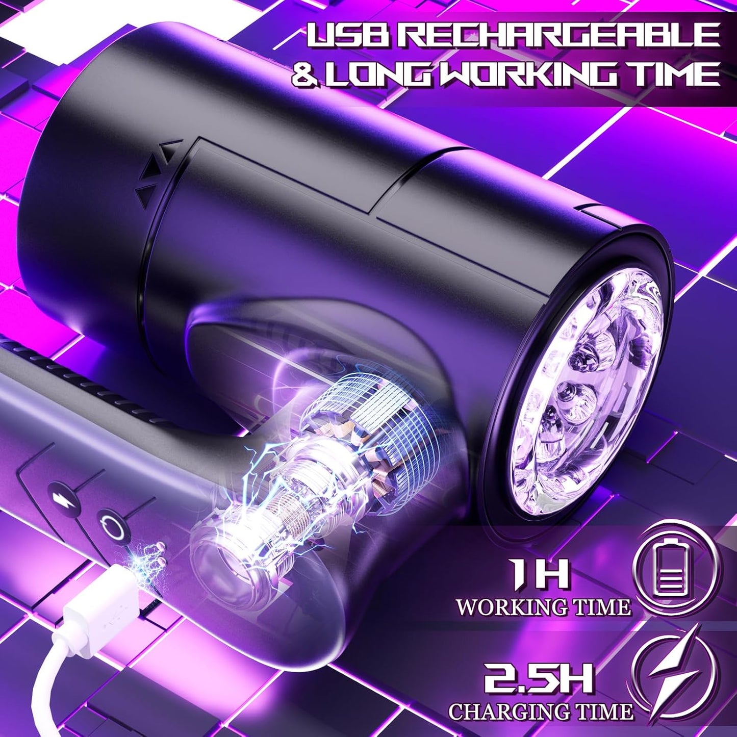 Automatic Masturbator Blowjob Sex Toy Machine with 9 Thrusting & Rotating