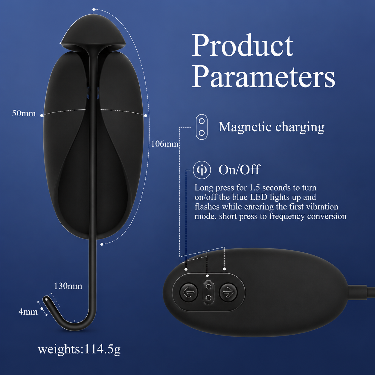Electric Penis Trainer Dilator Urethral Vibrator Glans Stimulator with 10 Vibration Modes