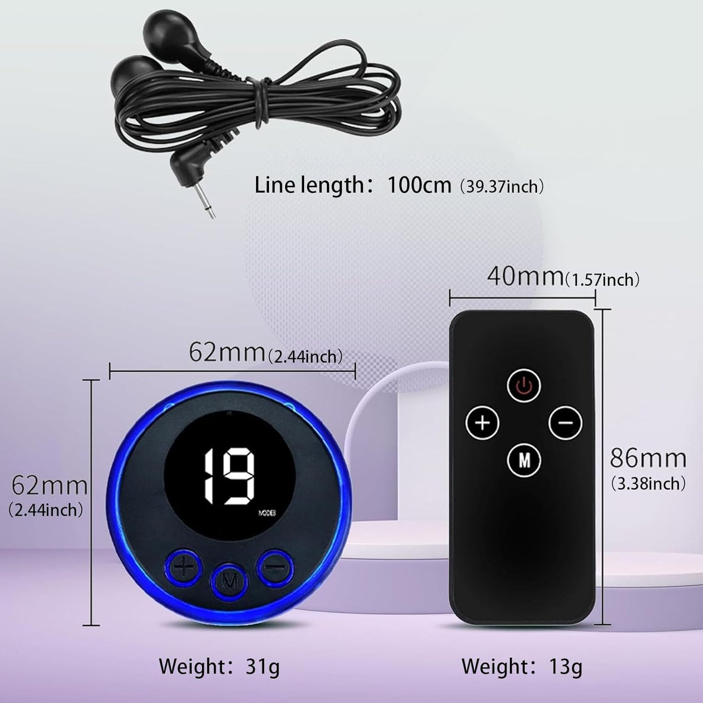 2-Piece Electric Shock SM Cock Ring Stimulator Set