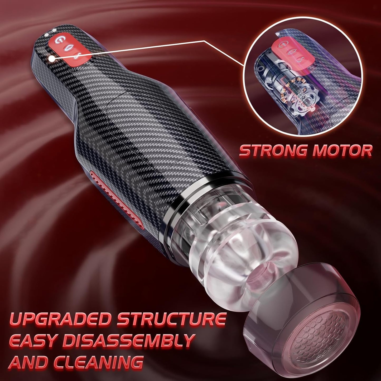 Automatic Male Masturbator Blowjob Sex Machine with 5 Sucking & 10 Vibrating Modes