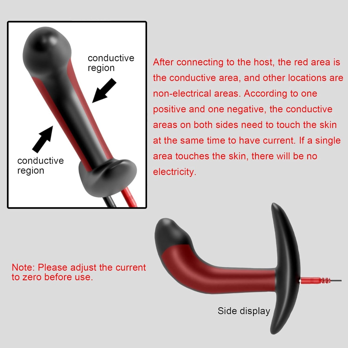 E-stim Prostate Massager Anal Plug Vibrator with 8 Modes & 19 Intensities