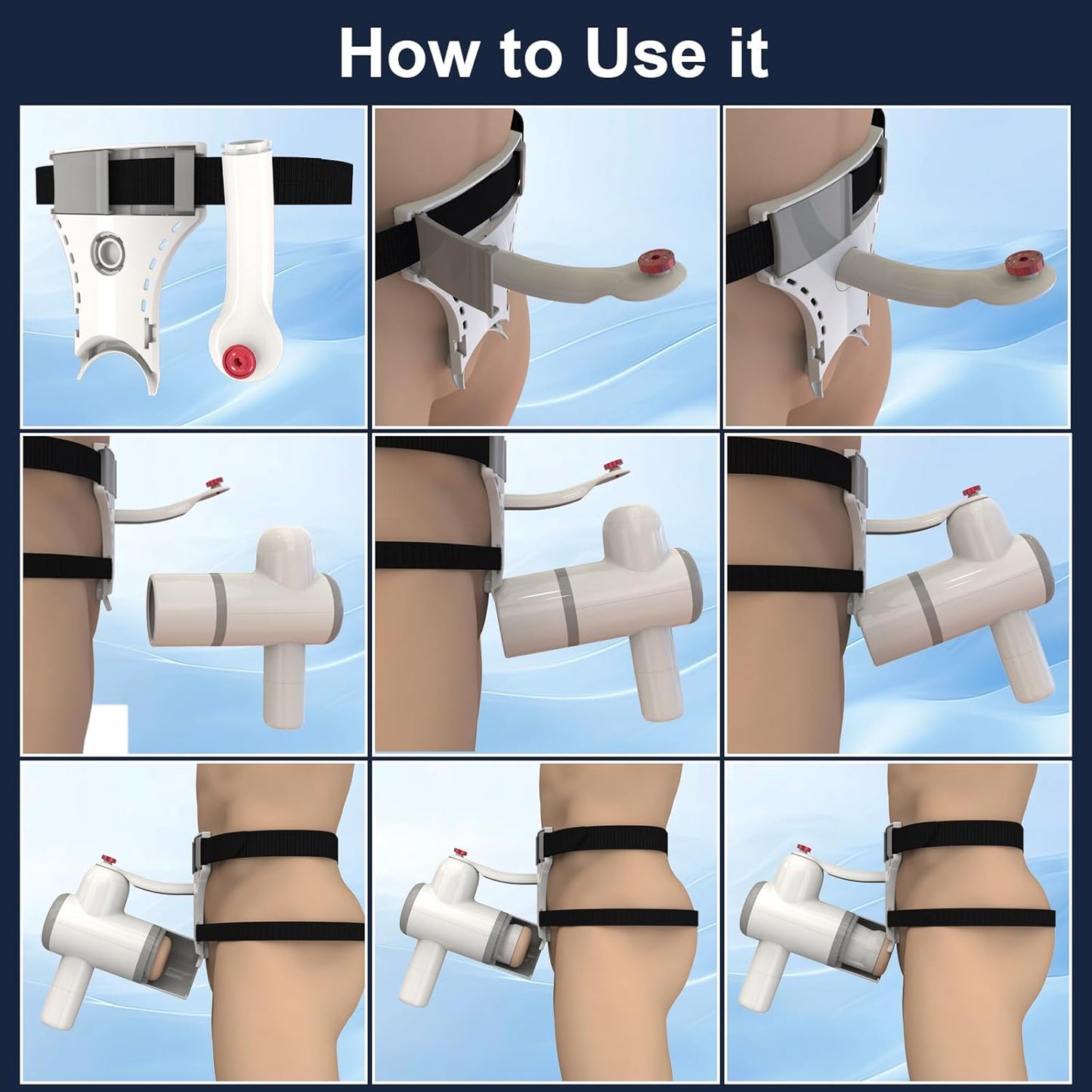 Hand Free Automatic Masturbator Penis Pump Stroker with 8 Thrusting & Sucking Modes