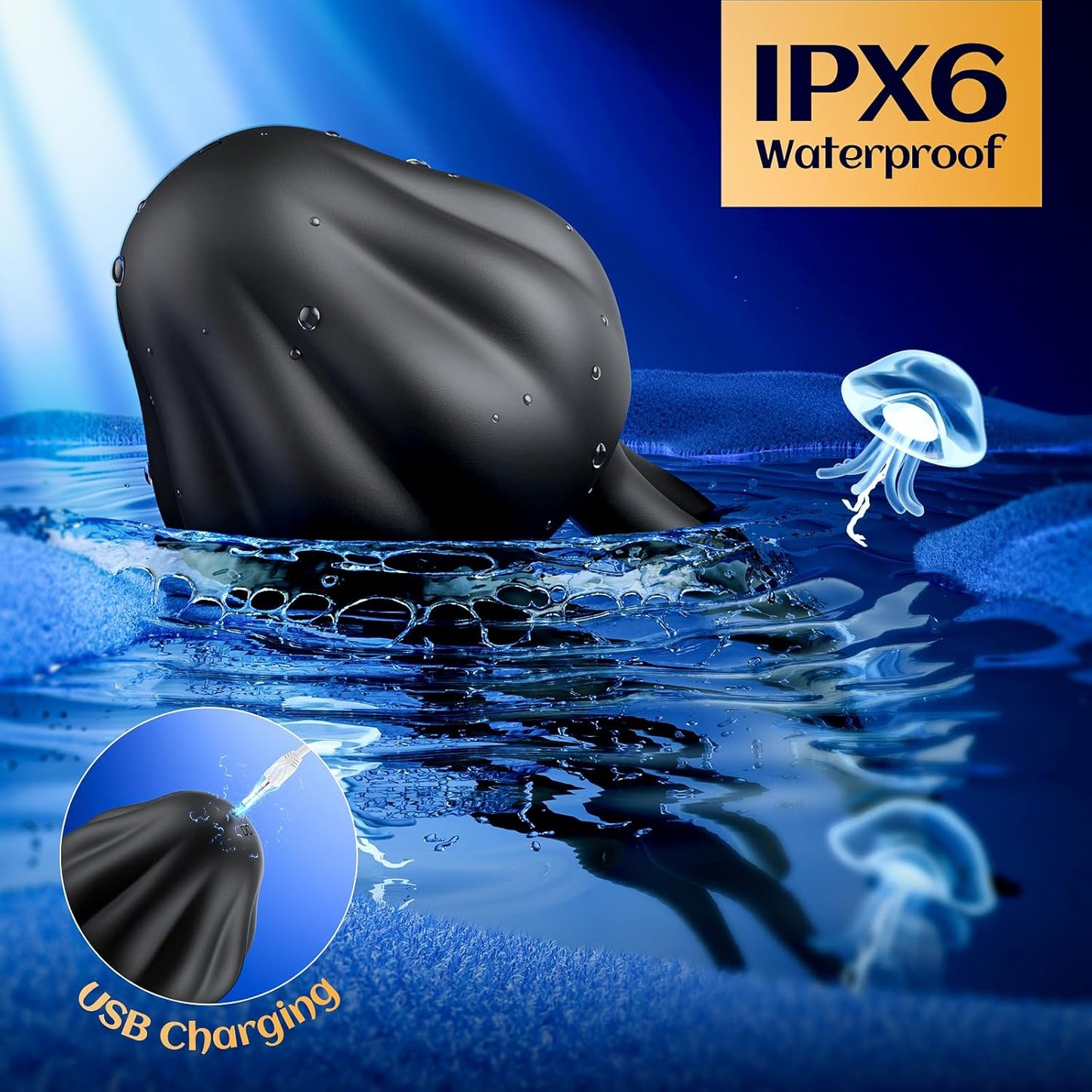 Jellyfish-Shaped Penis Vibrator Masturbator with 10 Vibrating Modes