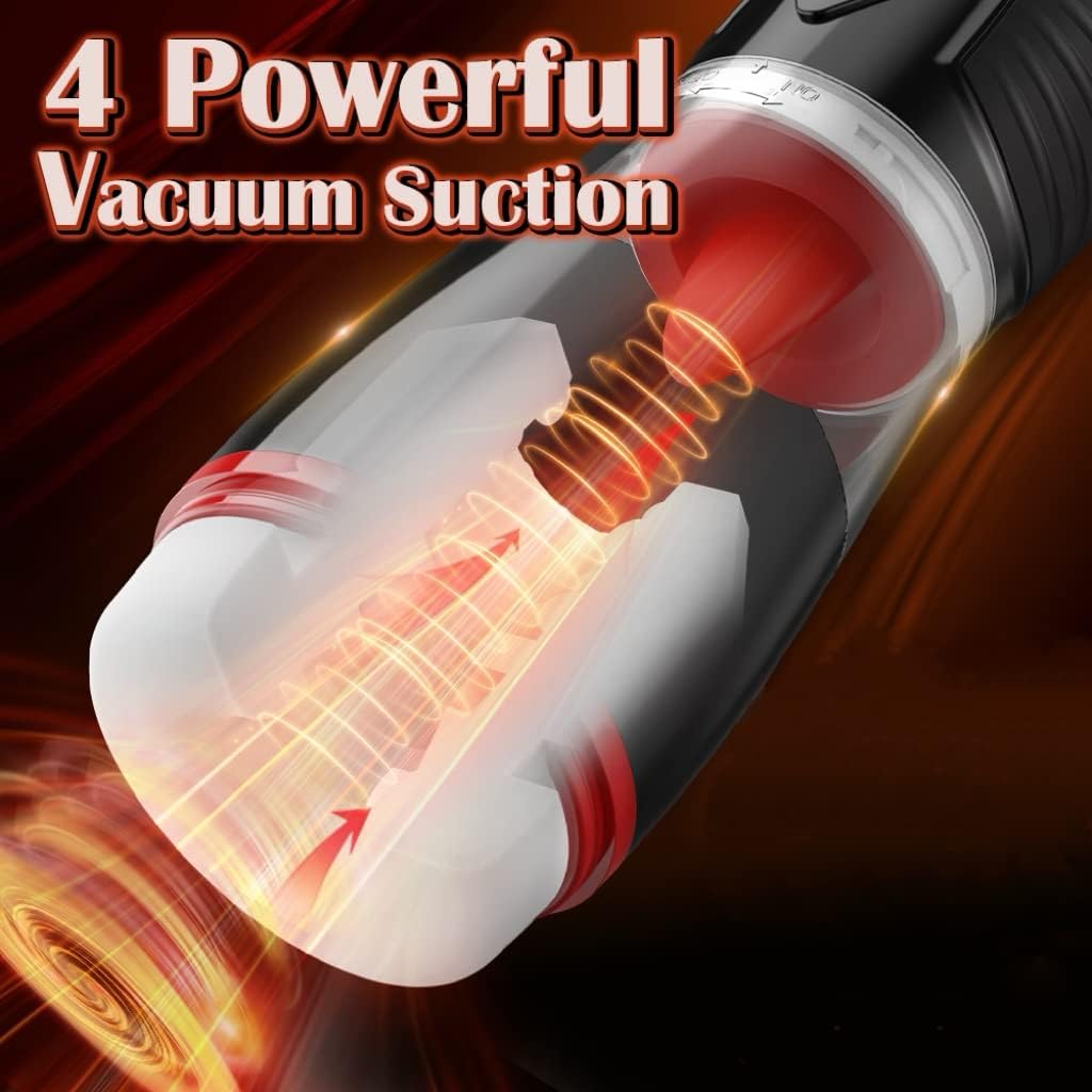 Hands-Free Automatic Sucking Masturbators cup with 7 Licking & 4 Suction Modes