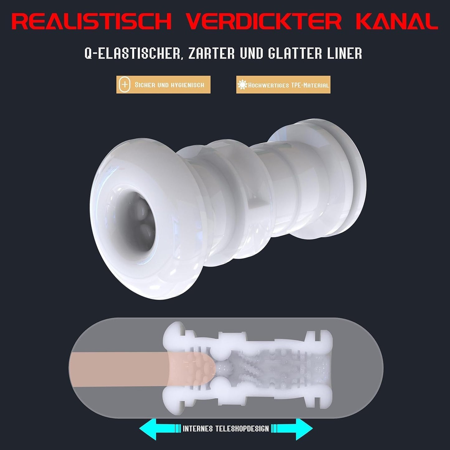 Smart Display Electric Masturbator Penis Glans Stimulator with 9 Thrusting & Vibrating