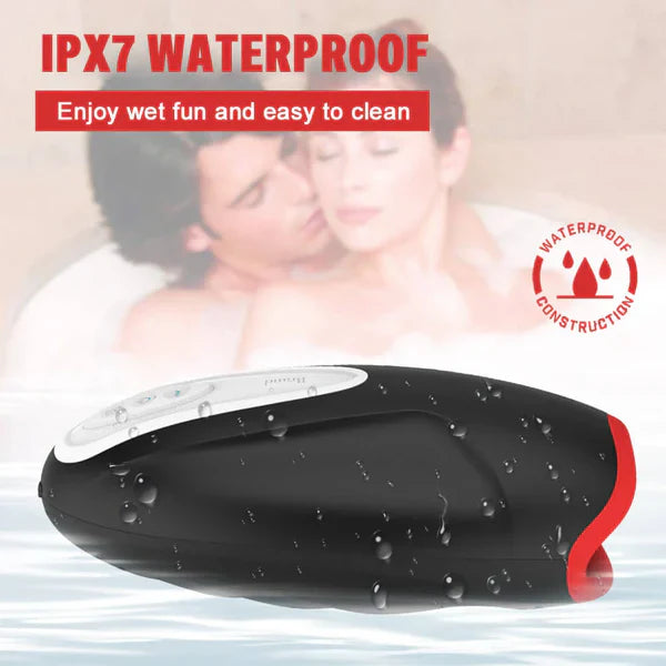 Electric Masturbator Stroker Blowjob Penis Trainer with 10 Vibration & Heating Modes