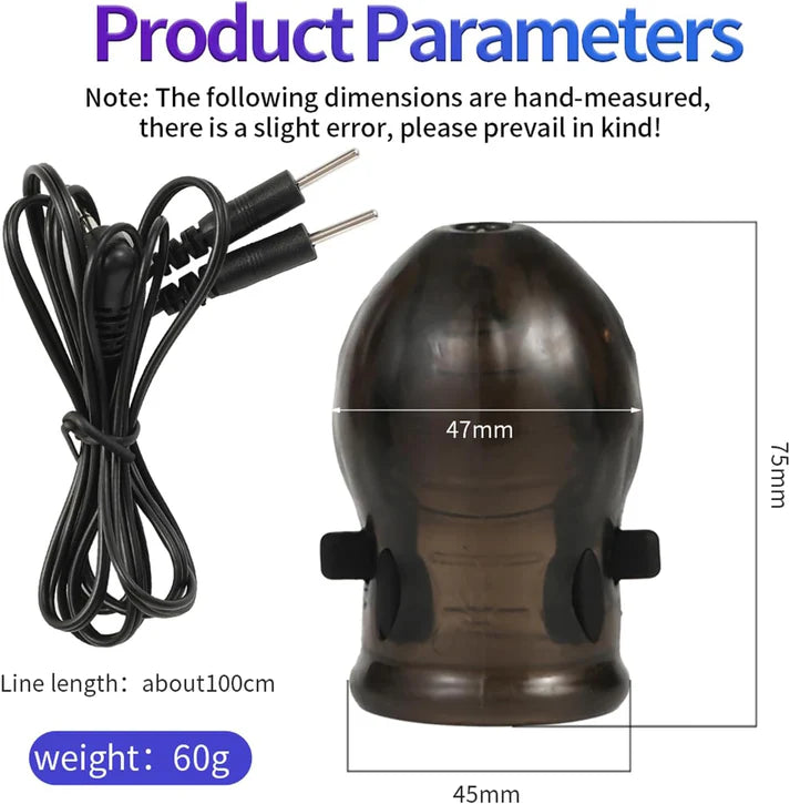 E-stim Glans Sleeve Penis Trainer Set Masturbator with 8 Electric Shock Modes