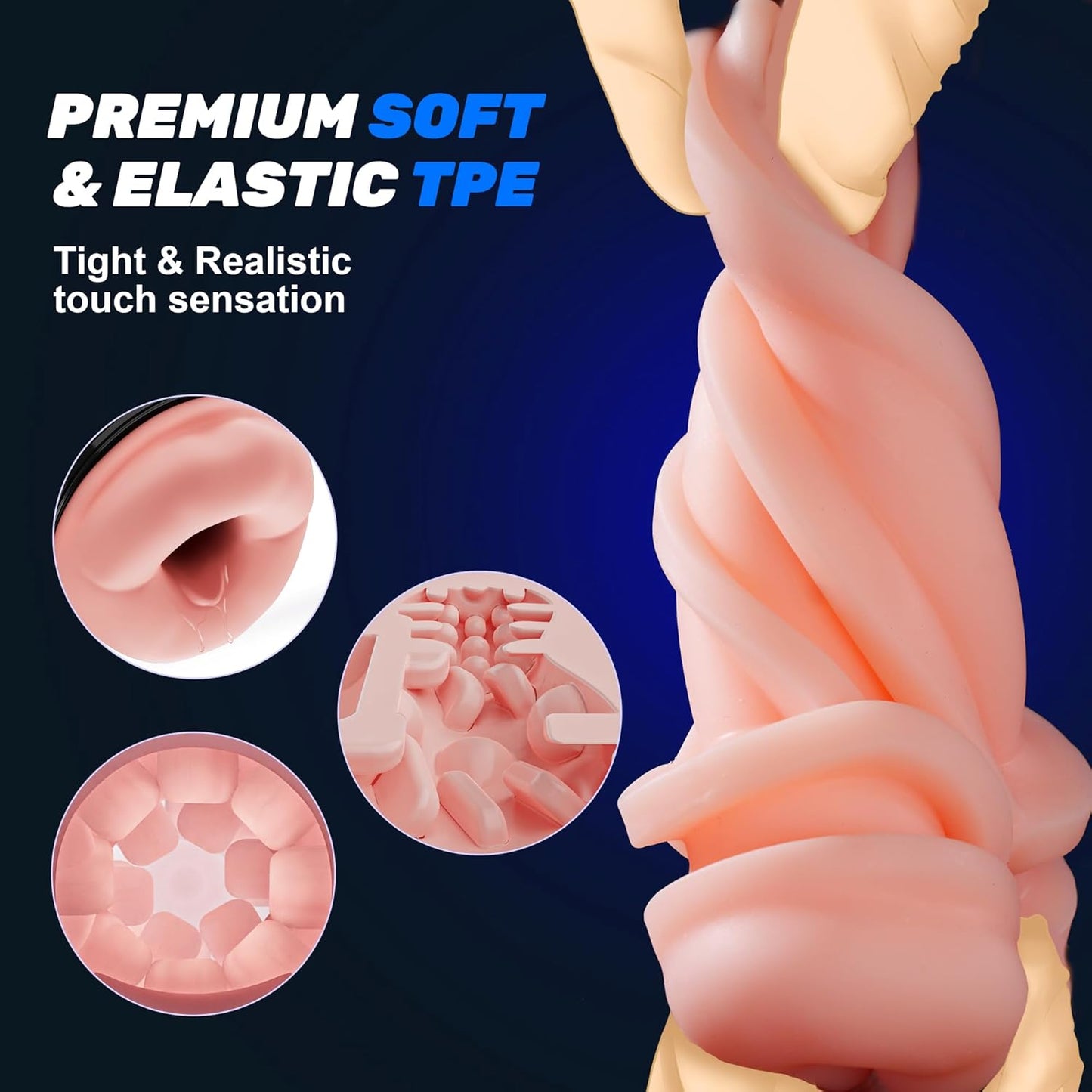 3D Realistic Pocket Pussy Stroker Male Masturbator Cup