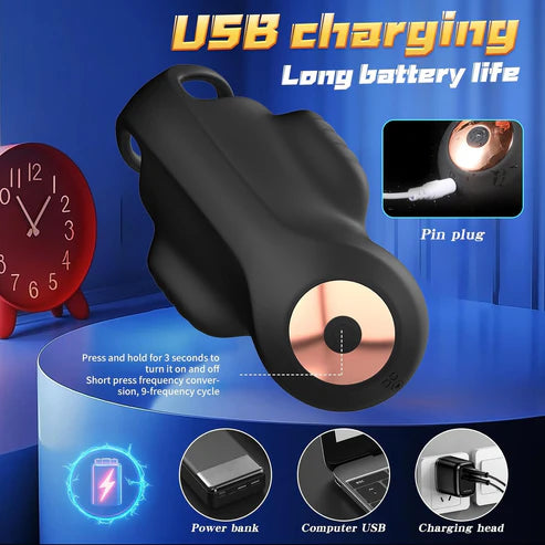 4 IN 1 Electric Penis Trainer Vibrator Glans Stimulator Masturbator with 9 Vibration Modes