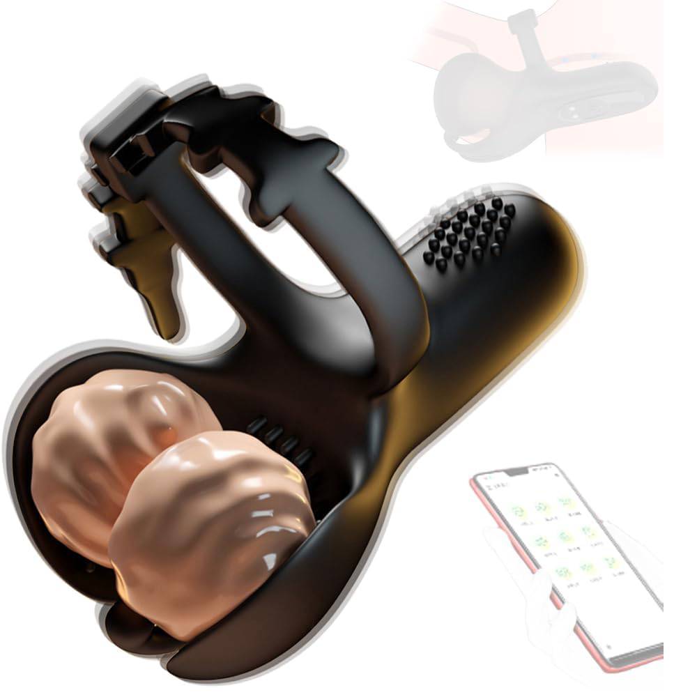Adjustable Penetration Penis Trainer Glans Massager with 9 Vibration Modes
