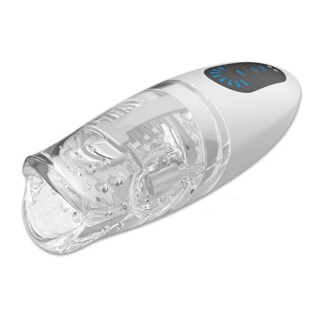 Automatic Penis Trainer Glans Vibrator Masturbator with 5 Bites & 8 Vibration Modes