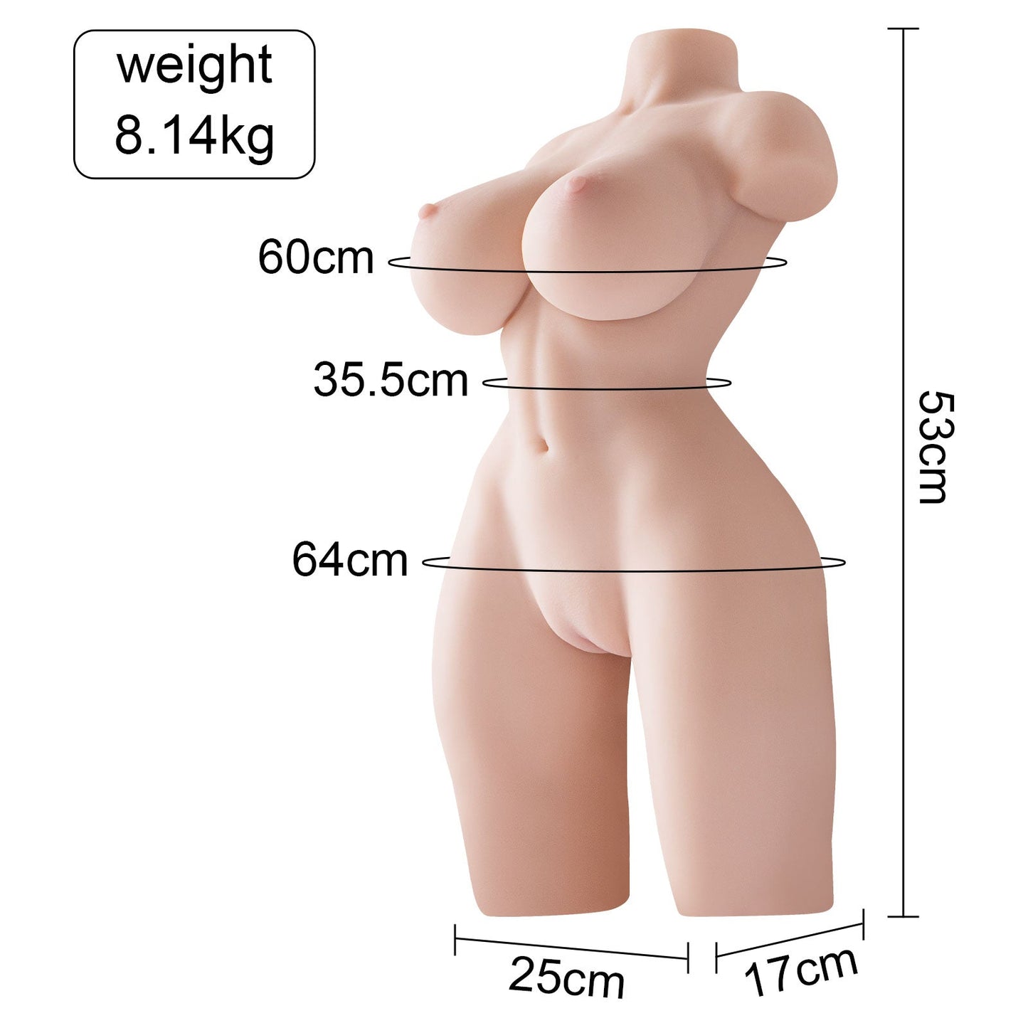 Rosman- 18.72LB Full body adult doll