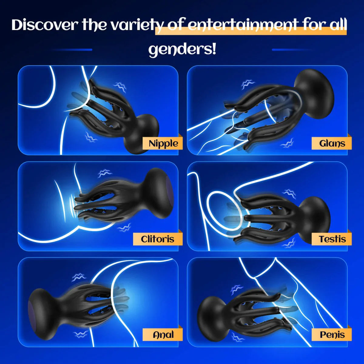 Octopus Tentacle Penis Trainer Vibrator Masturbator with 10 Vibration Modes