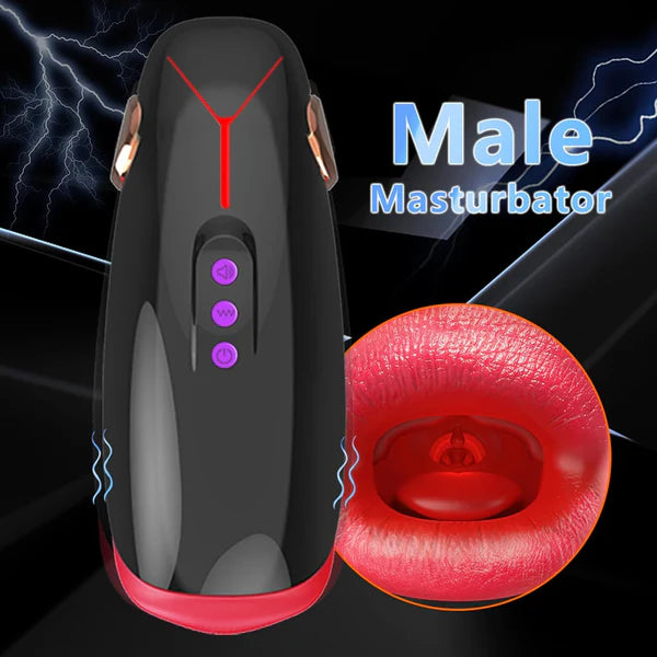 Automatic Masturbator Penis Trainer Stroker with 10 Vibration & Heating Modes
