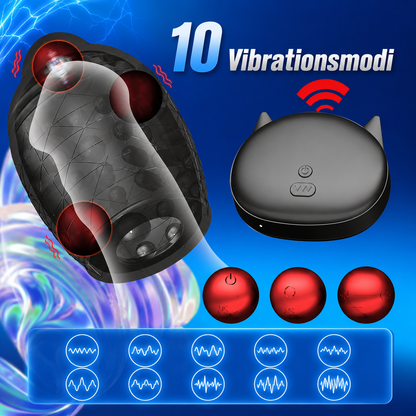 Electric Penis Stimulator Glans Massage Vibrator Masturbator with 10 Vibration Modes