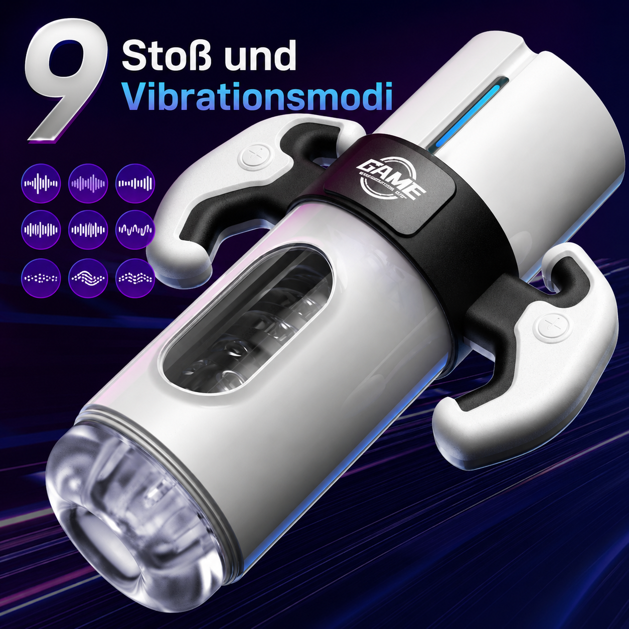 Automatic Masturbator Penis Trainer Stroker Blowjob with 9 Thrust & Vibration Modes