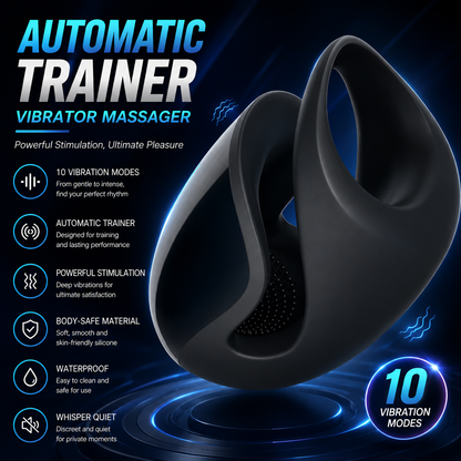 Automatic Penis Trainer Vibrator Glans Massager Masturbator with 10 Vibration Modes