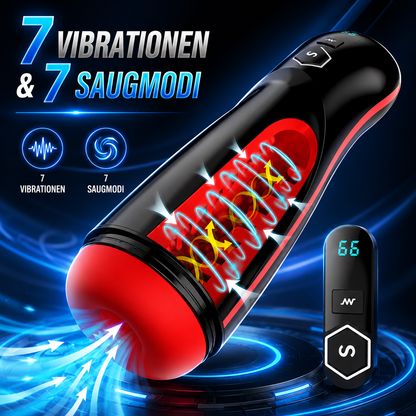 360° Wrapped Electric Masturbator Penis Trainer with 7 Vibration & 7 Suction Modes
