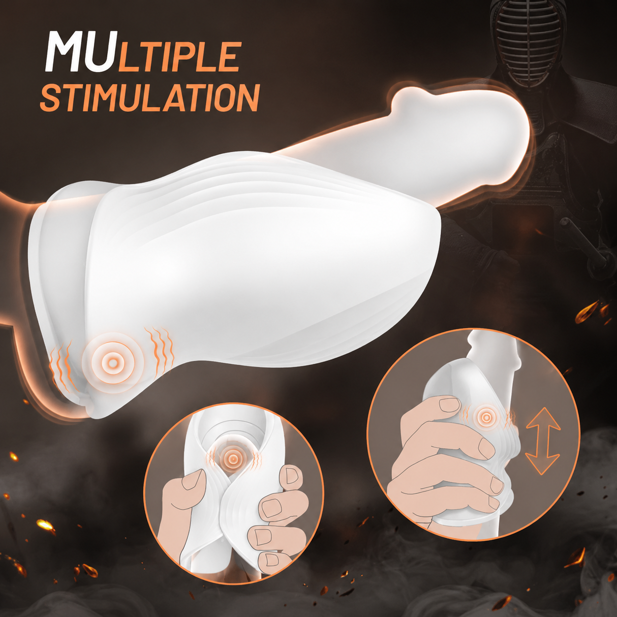 Versatile Penis Trainer Vibrator Stroker Blowjob with 12 Unique Vibration Modes