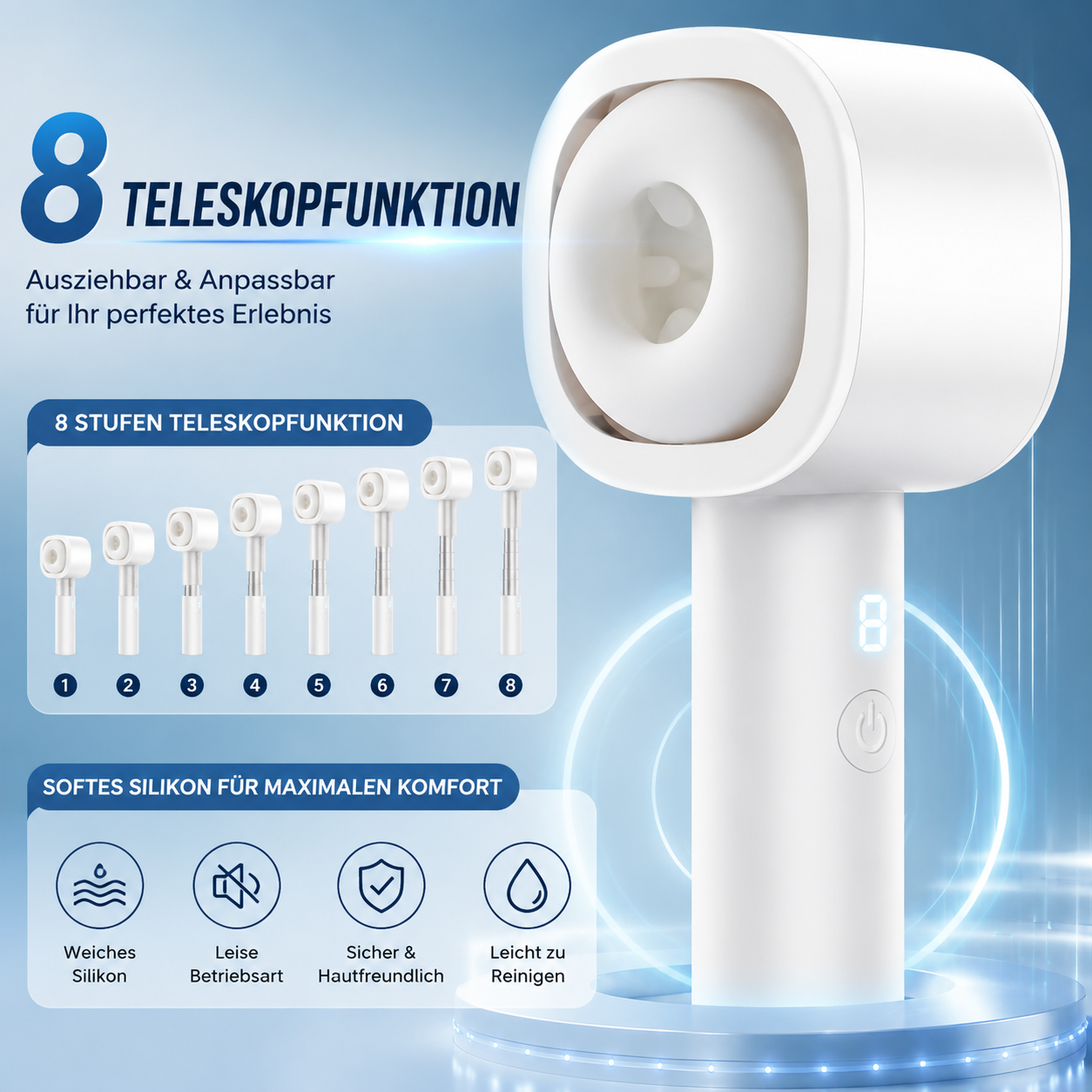 Automatic Masturbators Blowjob Stroker with 8 Telescopic Functions