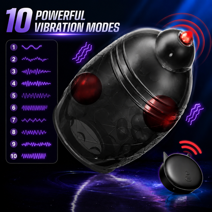 Electric Penis Stimulator Glans Massage Vibrator Masturbator with 10 Vibration Modes