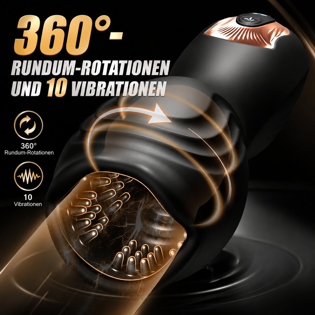 Oral Penis Vibrator Glans Trainer for Masturbator with 10 Vibration Modes