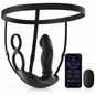 Wearable Prostate Massager Cock Ring Anal Vibrator with 9 Vibration & 9 Thrusting Modes