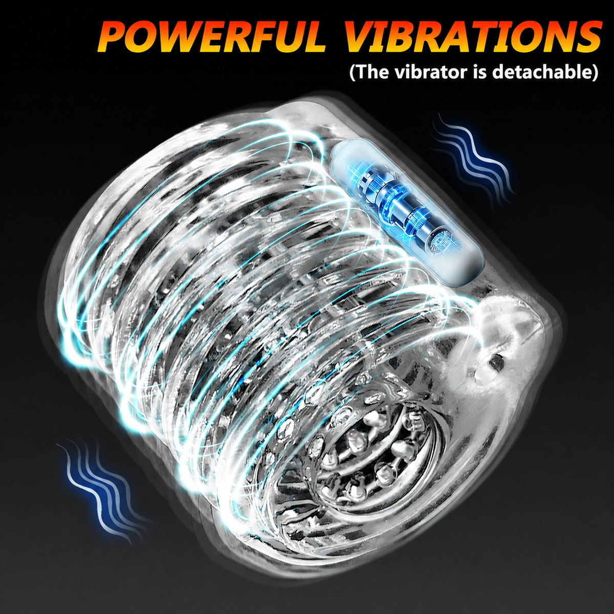 2 IN 1 Versatile Masturbator Penis Trainer Vibrator with Powerful Vibrations