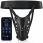 Hollow Portable Penis Training Vibrator Chastity Cage Masturbator with 10 Vibration Modes