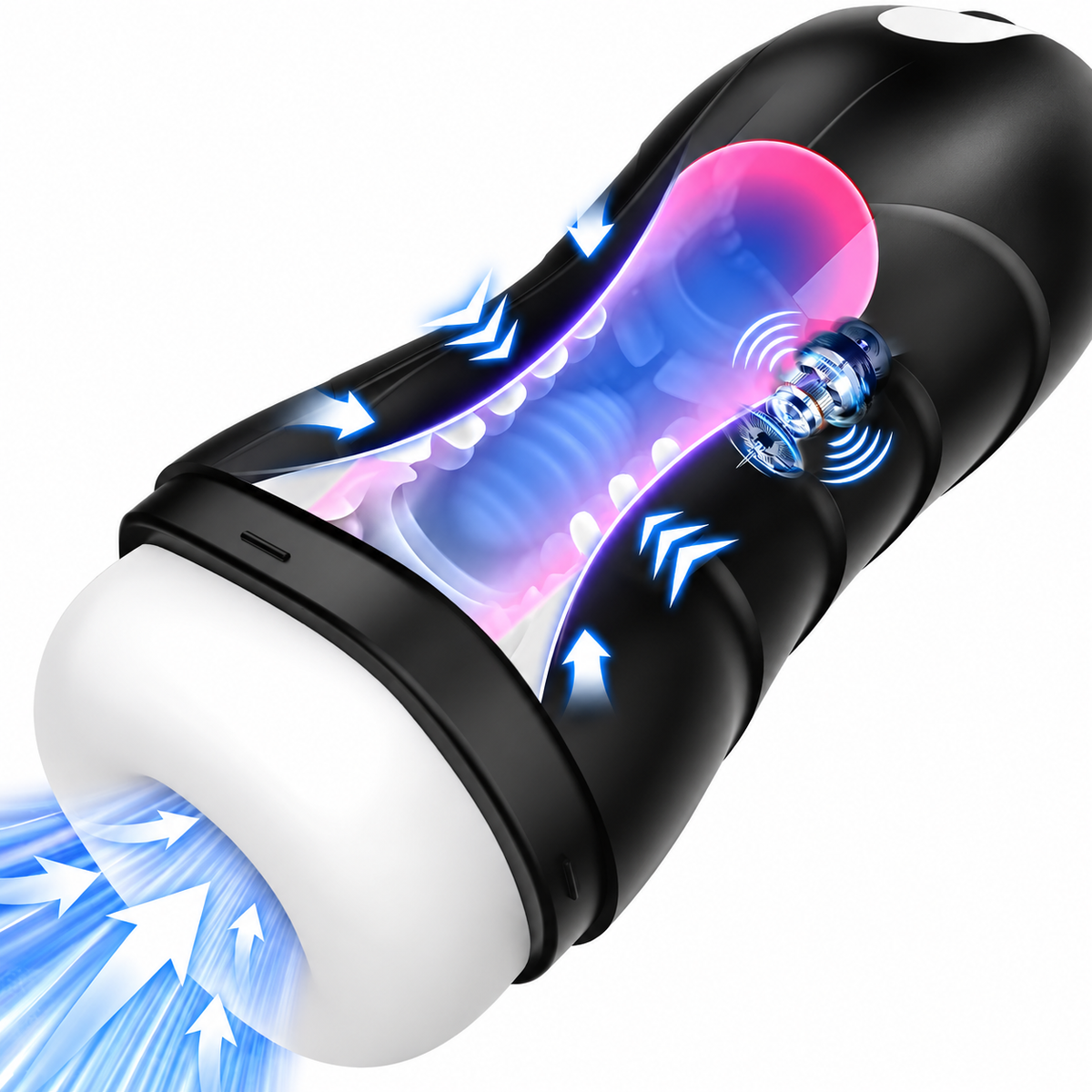 Electric Masturbator & Penis Trainer Vibrator Stroker Blowjob with 10 Vibration Modes