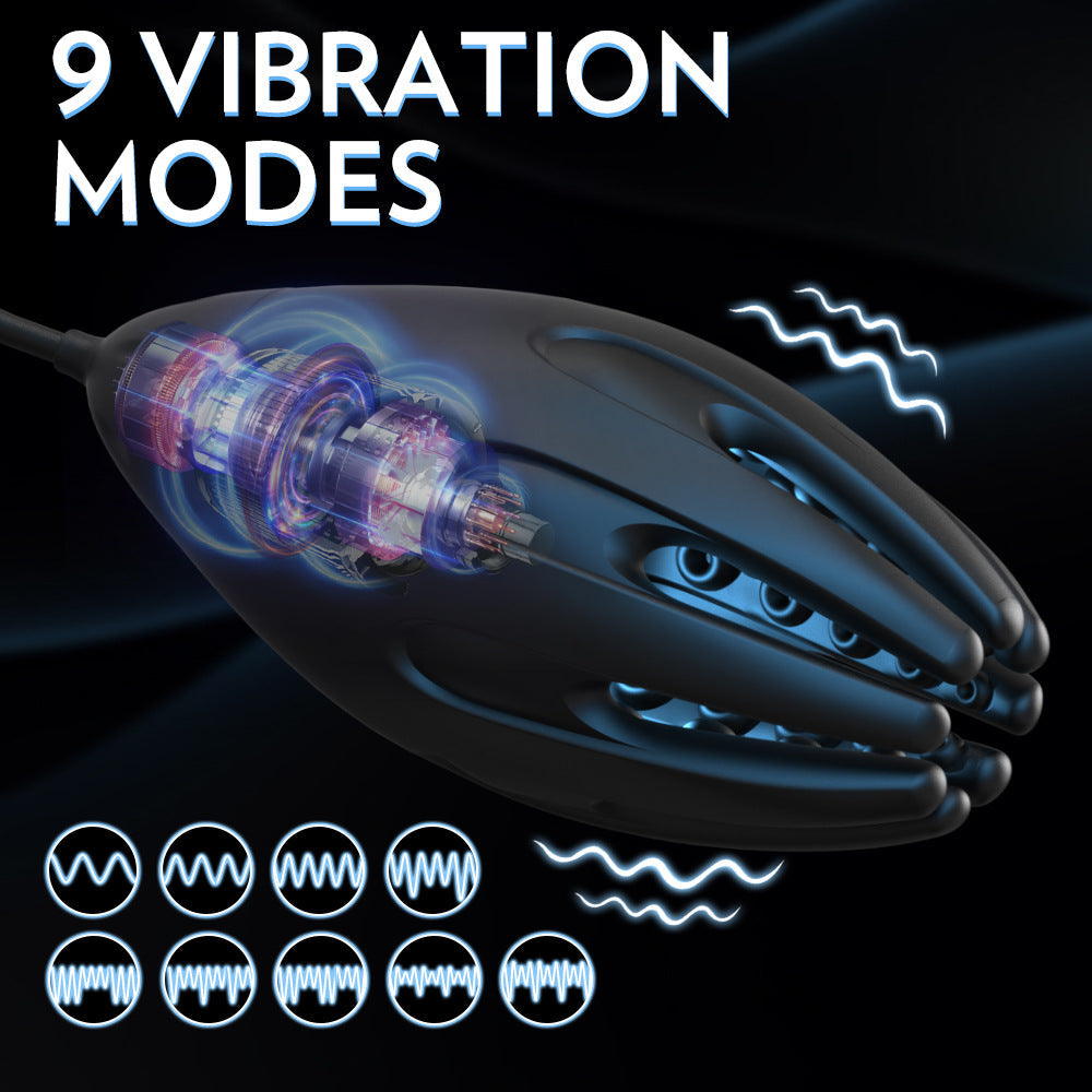 Electric Penis Trainer Glans Vibrator Stimulator Masturbator with 9 Vibration Modes