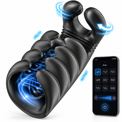 Automatic Masturbator Penis Trainer Vibrator Stimulator with 10 Pulsing & 10 Vibration Modes