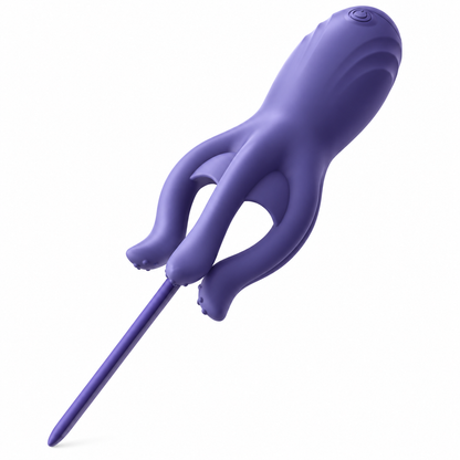 2 IN 1 Glans Vibrator Prostate Stimulator Penis Vibrator Dilator with 10 Vibration Modes