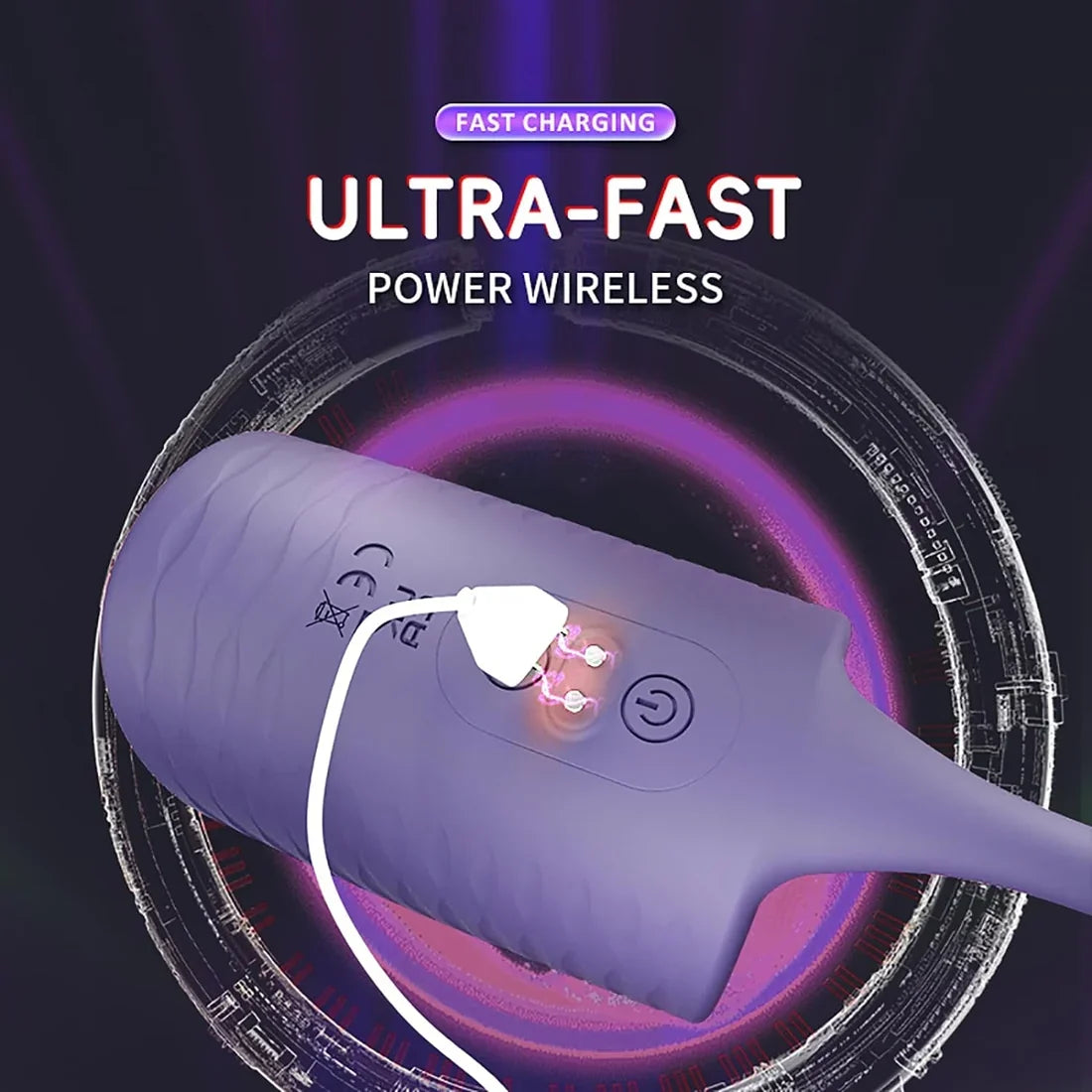 Penis Trainer Vibrator Cock Ring Massager with 10 Powerful Vibration Modes