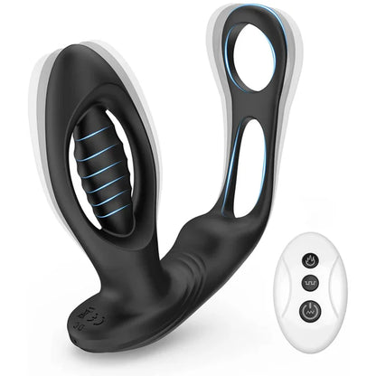 Anal Plug Vibrator Prostate Massager Stimulator with 10 Vibration Modes