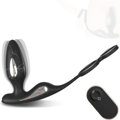E-stim Anal Butt Vibrator Prostate Massager with 9 Vibration & 5 Elektro Shock Modes