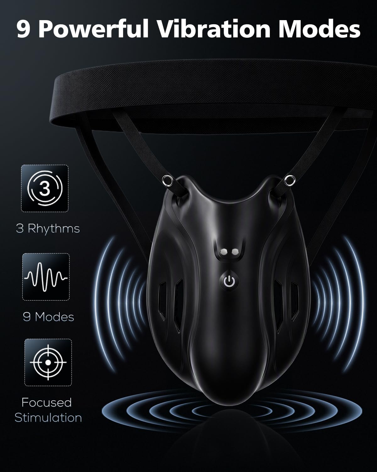 Electric Penis Trainer Vibrator Sets Chastity Cage Glans Stimulator with 9 Vibration Modes