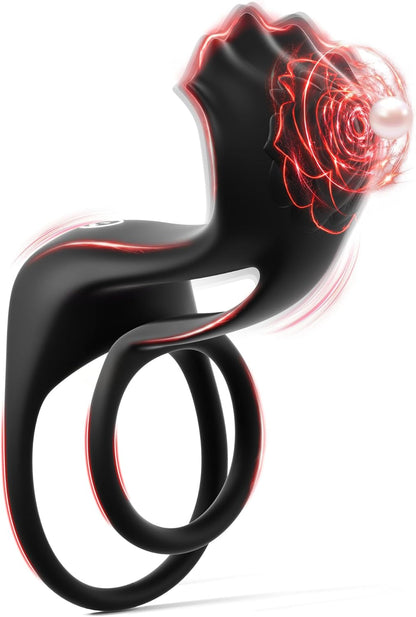 Dual Penis Trainer Vibrator Cock Ring Clitoral Stimulator with App & 9 Vibration Modes