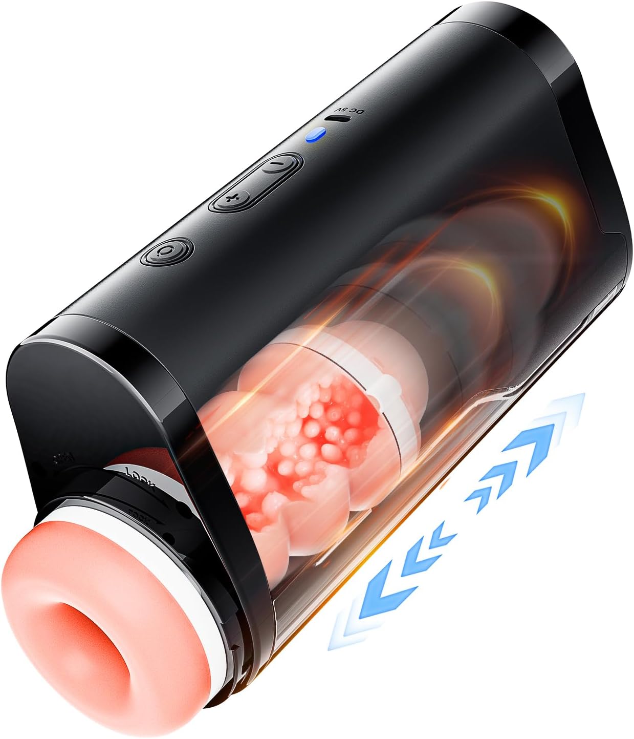 Automatic Masturbator Penis Stroker Vibrator Pocket Pussy with 10 Thrusting & 3 Speed