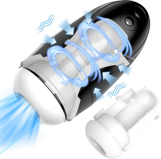 Automatic Masturbator Pocket Pussy Stroker Machine with 9 Vibration & 9 Suction Modes