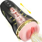 Realistic Masturbator Stroker Blowjob with 10 Vibration & 5 Telescopic Modes