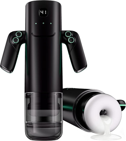 Handle Masturbator Blowjob Sex Machine with 5 Thruting & Sucking & 10 Vibrating Modes