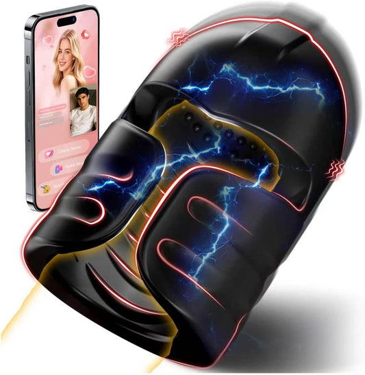 E-stim Glans Vibrator Penis Trainer Stimulator with 12 Vibration & 7 Electric Shock Modes